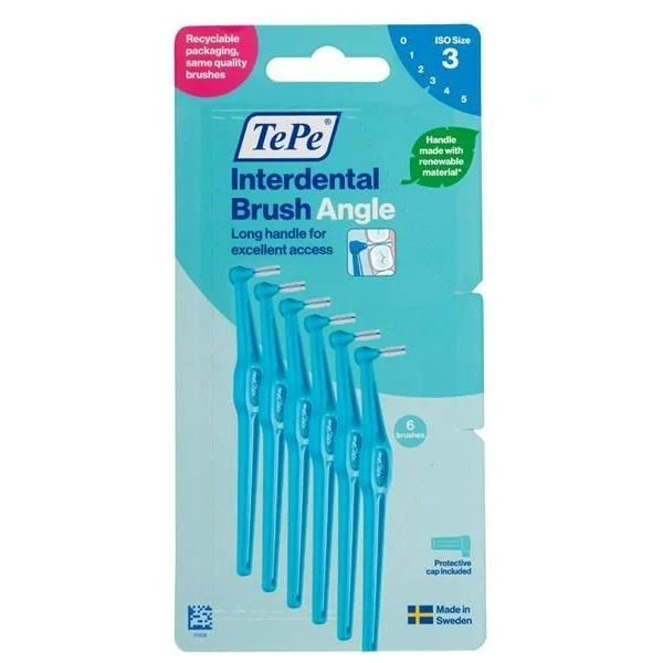 TePe Interdentale Rager Angle Blauw 0,6mm 6 stuks