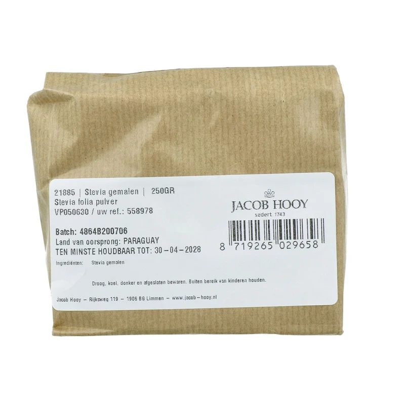 Jacob Hooy Gemalen Stevia 250 gram