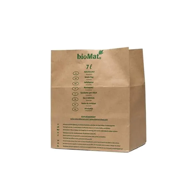 BioMat Composteerbare Papieren Afvalzakken 7 Liter 40 stuks