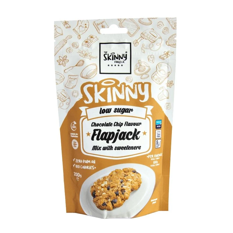 (Opruiming, ten minste houdbaar tot juni 2025) Flapjack met chocoladesmaak, weinig suiker, magere bakmix - 200 g
