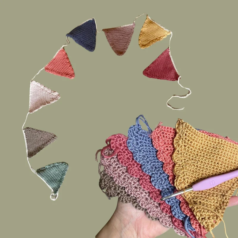Feestvlaggetjes haken "WARM" - DIY Pakket