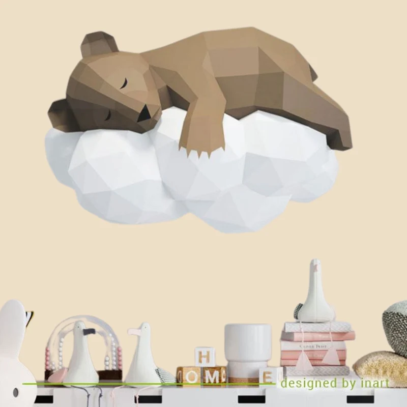 Slapend Beertje Papercraft- DIY Pakket