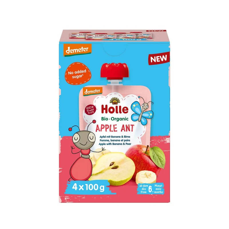 Holle Knijpfruit Apple Ant Multipack 4 stuks