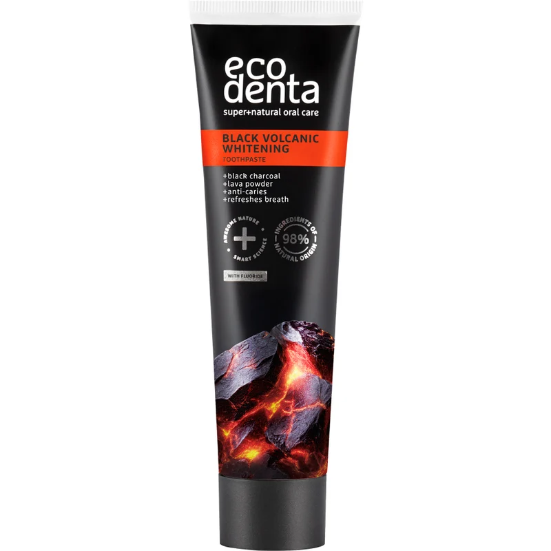 Ecodenta Tandpasta Black Whitening Toothpaste With Volcanic Minerals 100 ml
