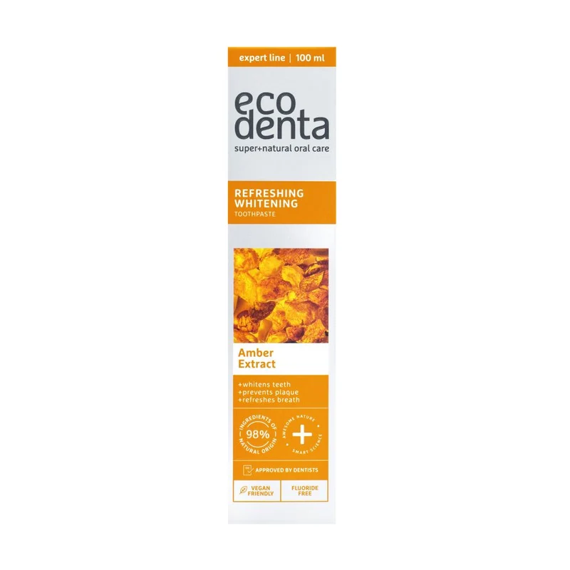 Ecodenta Tandpasta Refreshing Whitening Amber Extract 100 ml