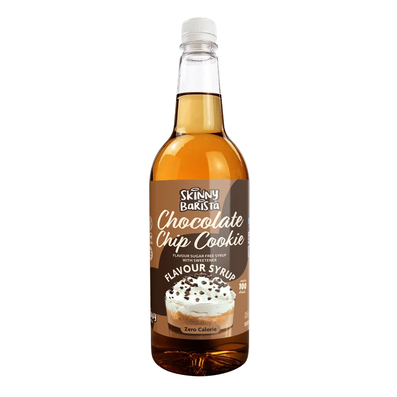 Skinny Barista Chocolate Chip Cookie Flavour Syrup - Suikervrije Skinny Coffee Syrup - 1 liter (Limited Edition)