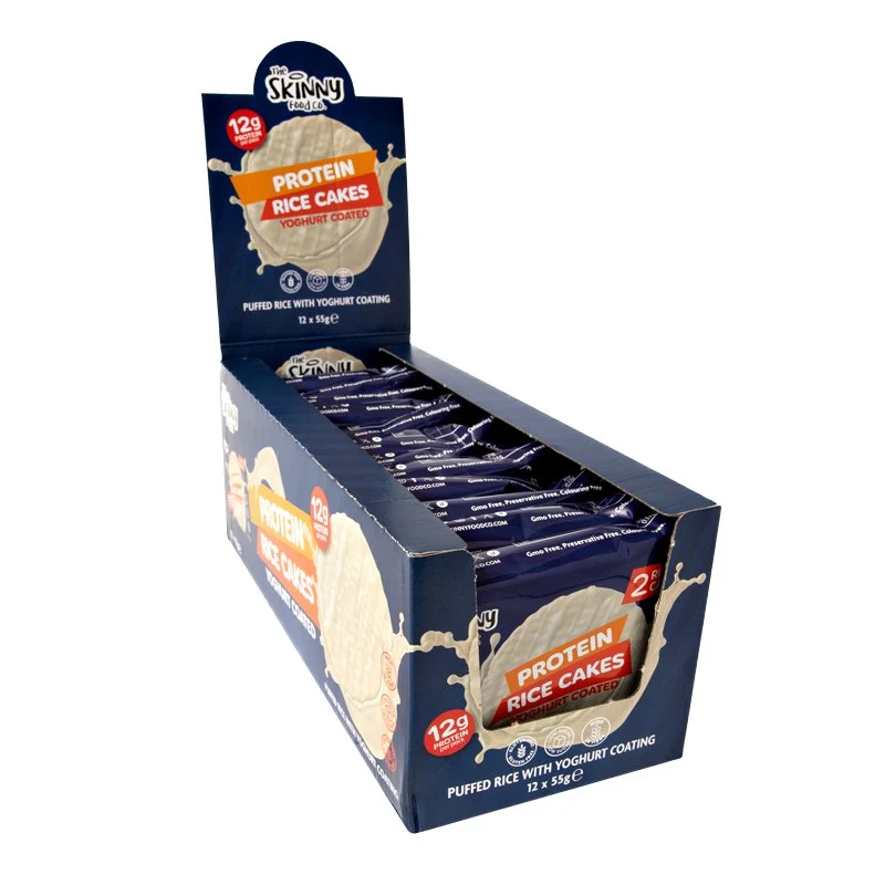 Witte dunne rijstwafel met veel eiwitten - 12 x 55g doos
