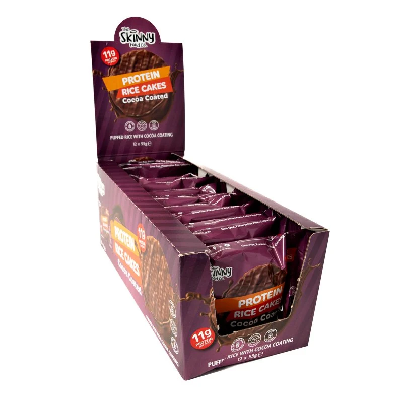 Chocolade rijstwafel met veel eiwitten - 12 x 55g doos