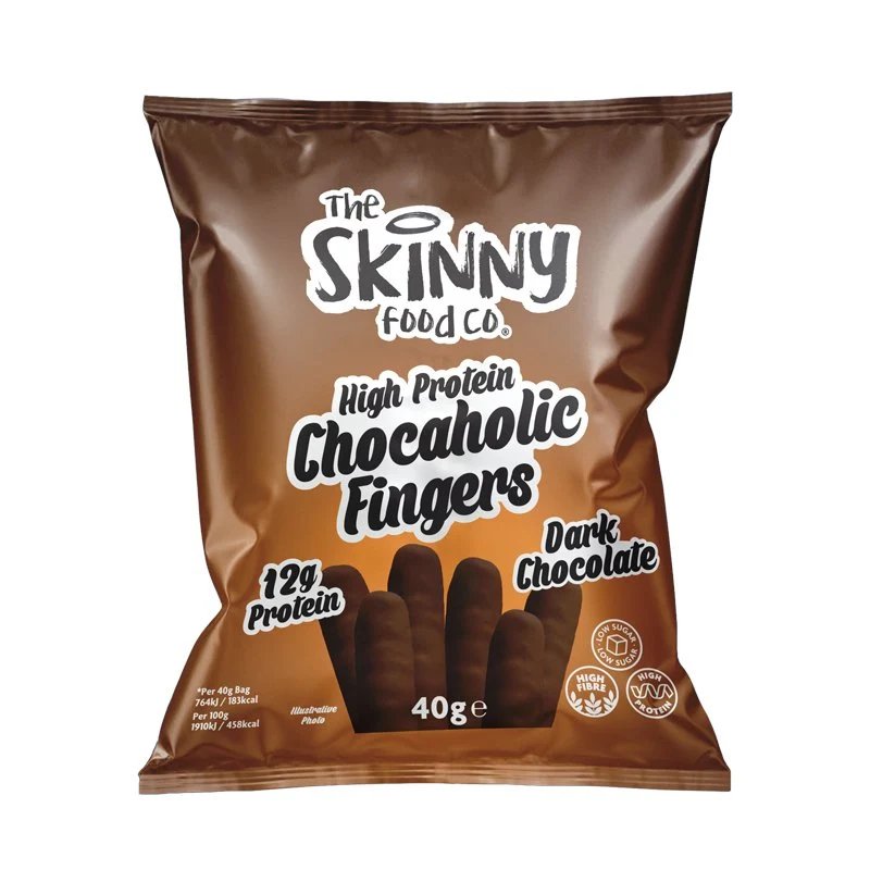Skinny High Protein Chocaholic Donkere Hazelnoot Chocolade Vingers 40g