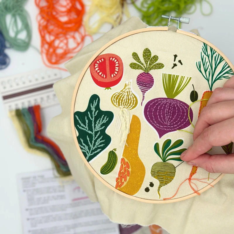 Borduren "Veggie" - DIY pakket