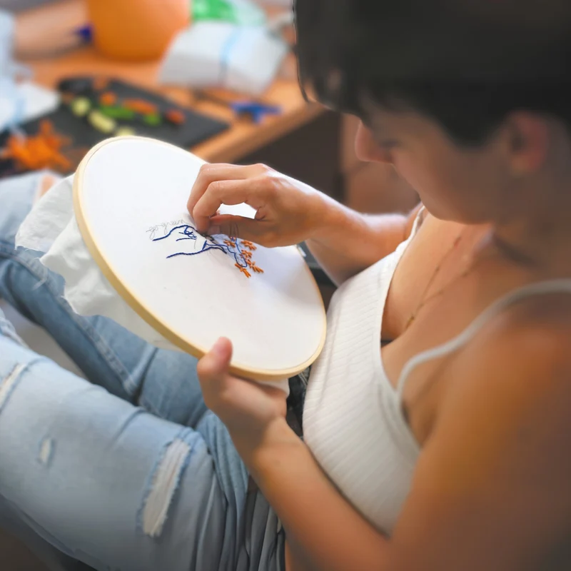 Borduren op kleding "Green Lovers" - DIY pakket