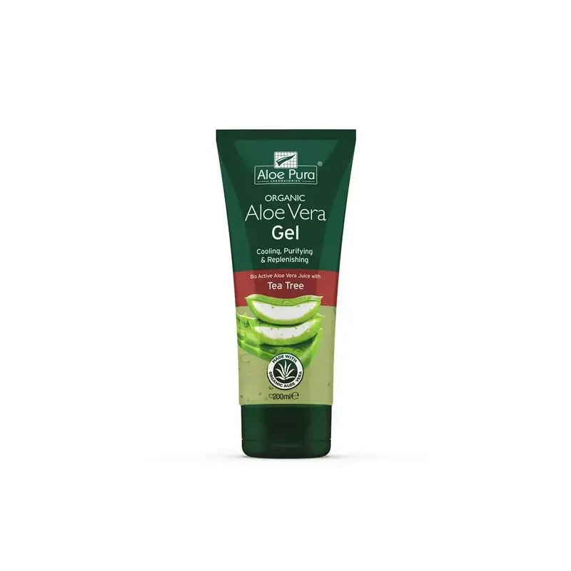 Optima Aloe pura aloe vera gel organic tea tree 200 ml