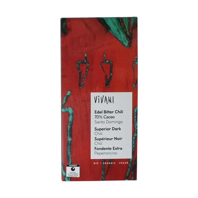 Vivani Superior dark Chili 70% biologisch 80 gram