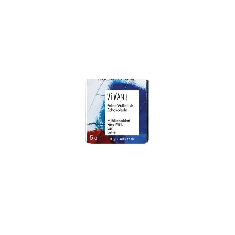 Vivani Chocolade naps melk 5 gram 200 stuks