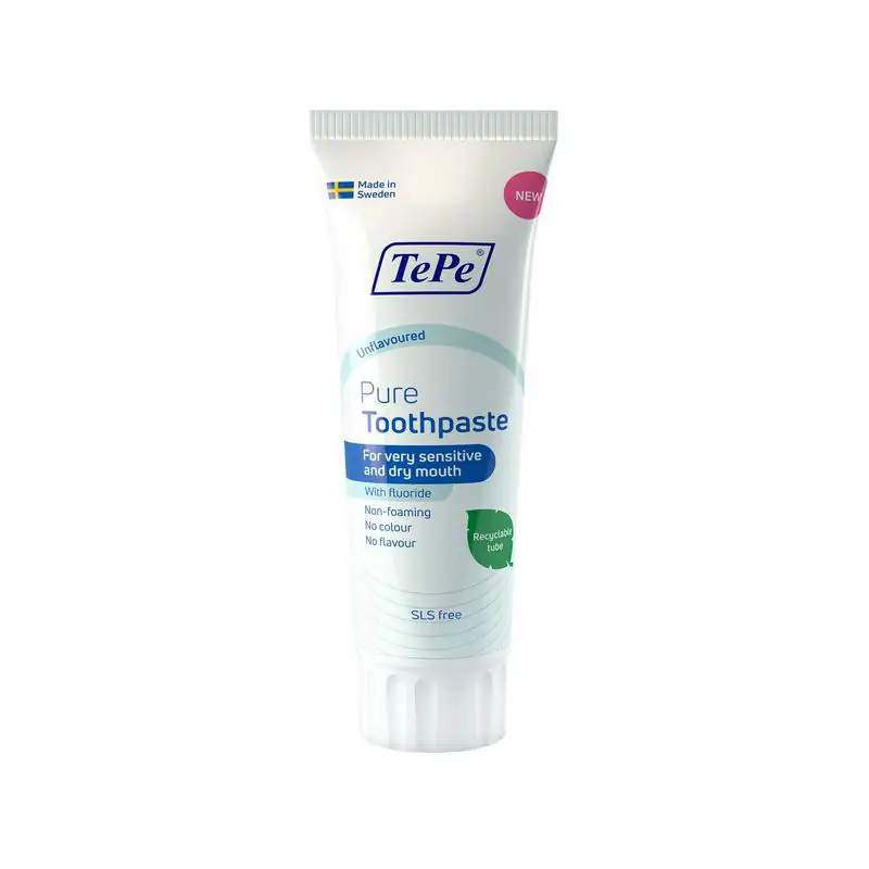 Tepe Pure tandpasta dry mouth no flavour 75 ml