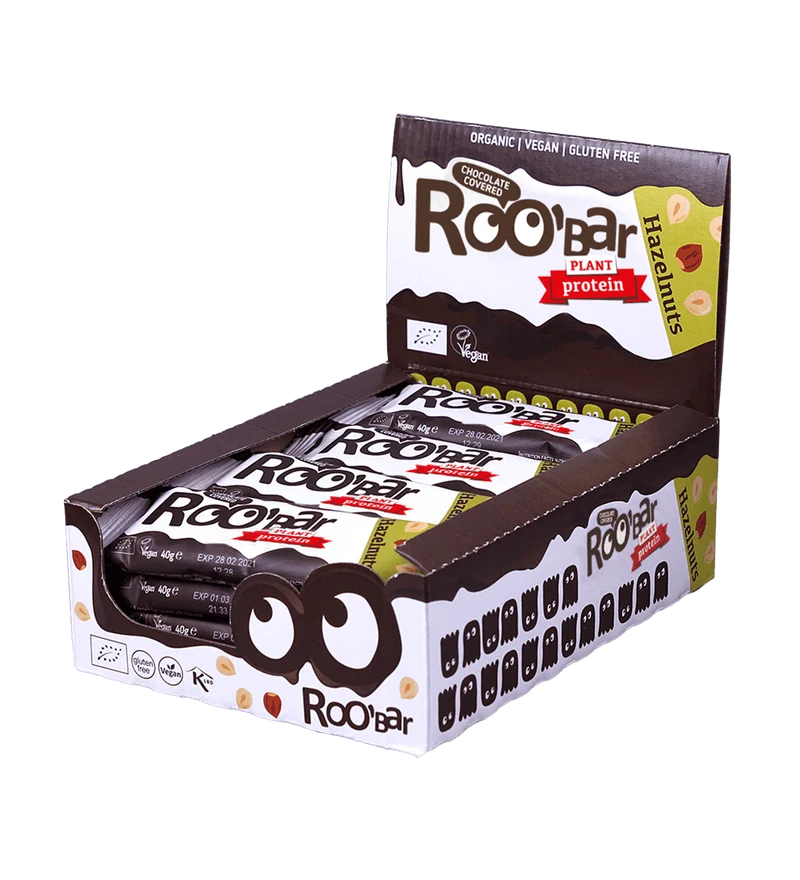 BIO Hazelnut Protein Bar Covered With Chocolate