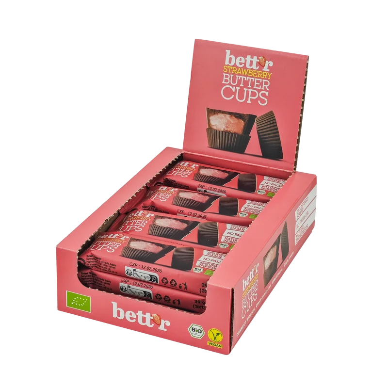 BIO Nut Butter Cups with Strawberry Cream