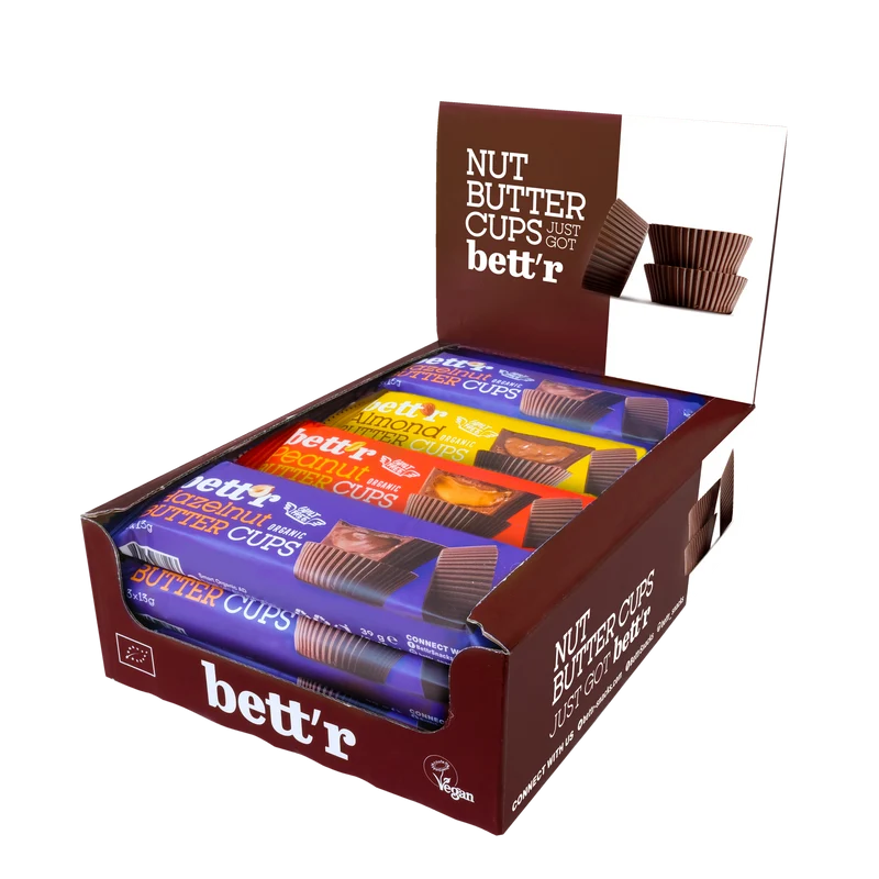 Bio Bett'r Nut Butter Cups Mix Box - Hazelnut, Almond and Peanut