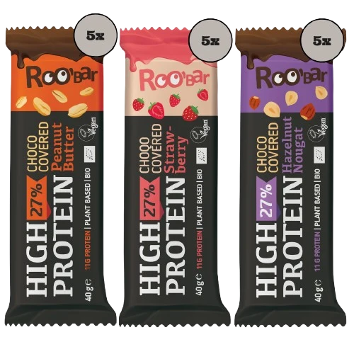 Bio High-Protein Chocolate Bar package (15 bars), Roobar