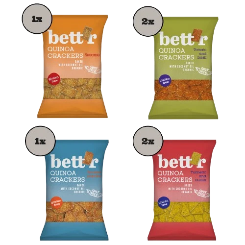 Bio Quinoa Crackers Mix Box, Gluten-Free