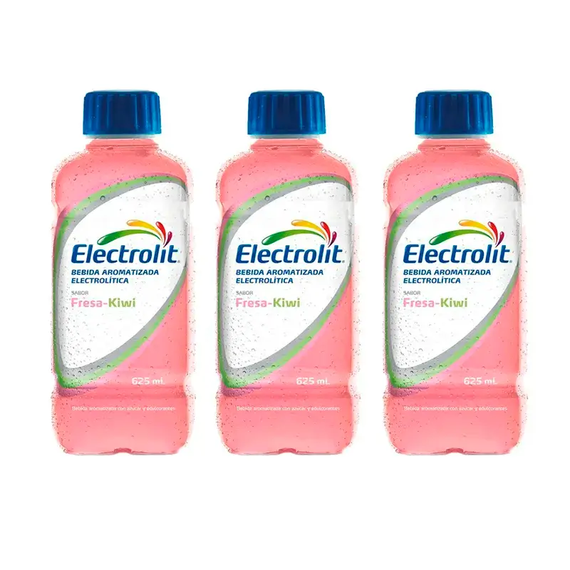 Electrolit Strawberry-Kiwi Electrolyte Drink, Pack 3 x 625 ml