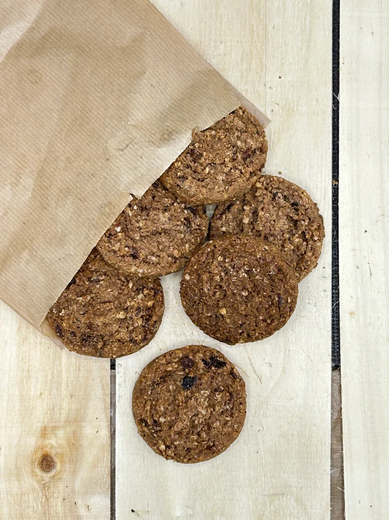 Cookies à l'avoine et au chocolat +/- 160gr