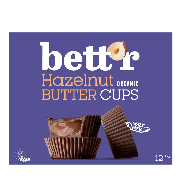Bio Box of Nut Butter Cups with Hazelnut Cream, Bett'r