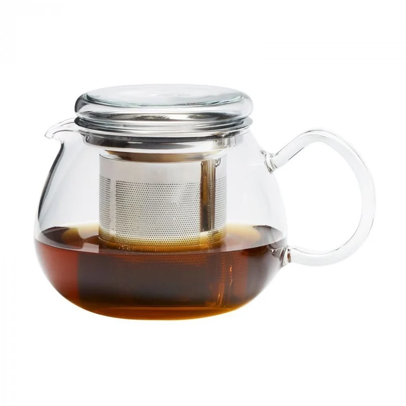 Glazen theepot pretty 0,5 liter (met rvs filter)