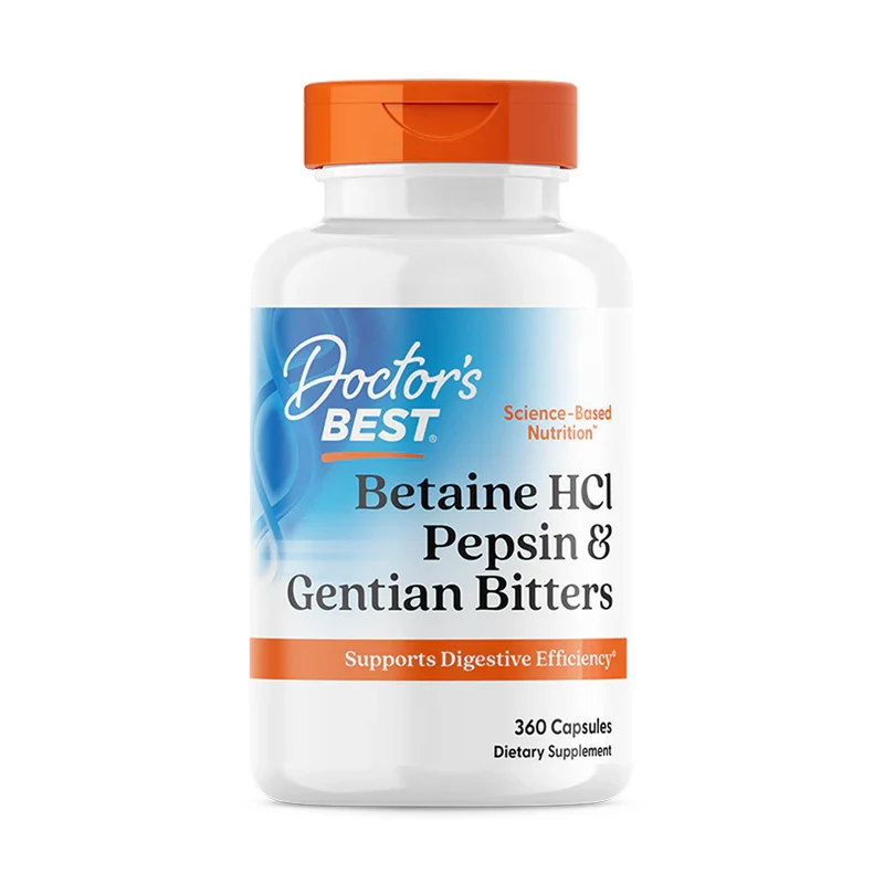 Betaine HCl Pepsin & Gentian Bitters – 360 capsules