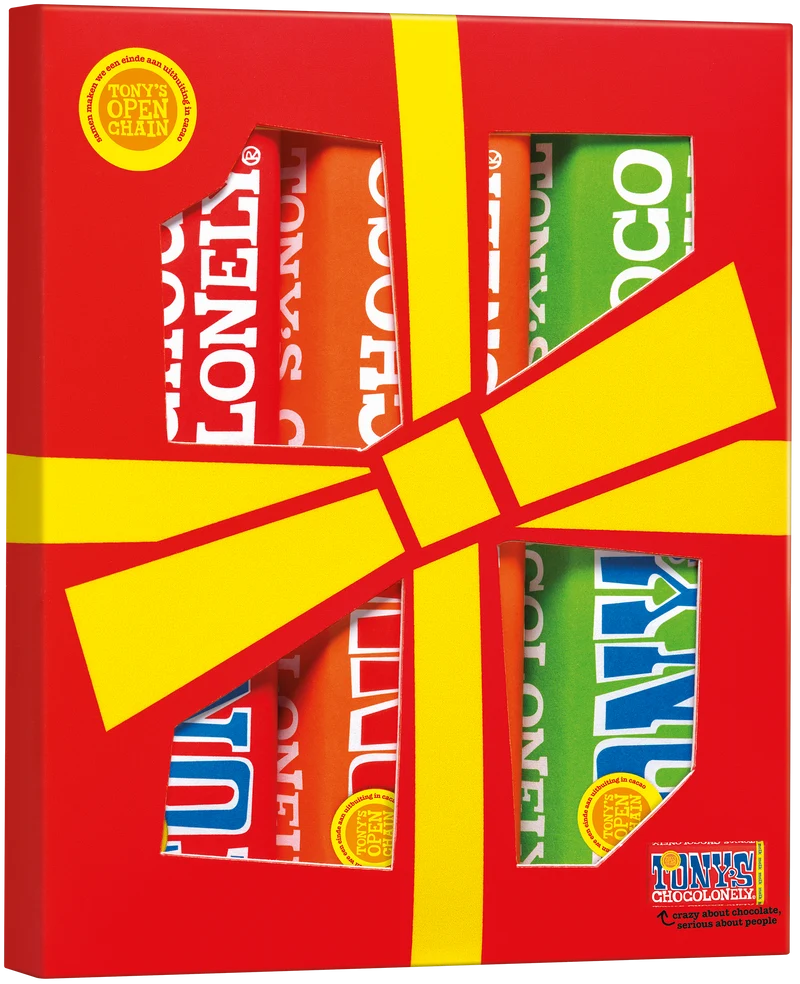 chocolade cadeaupakket - 3 kleine chocoladerepen