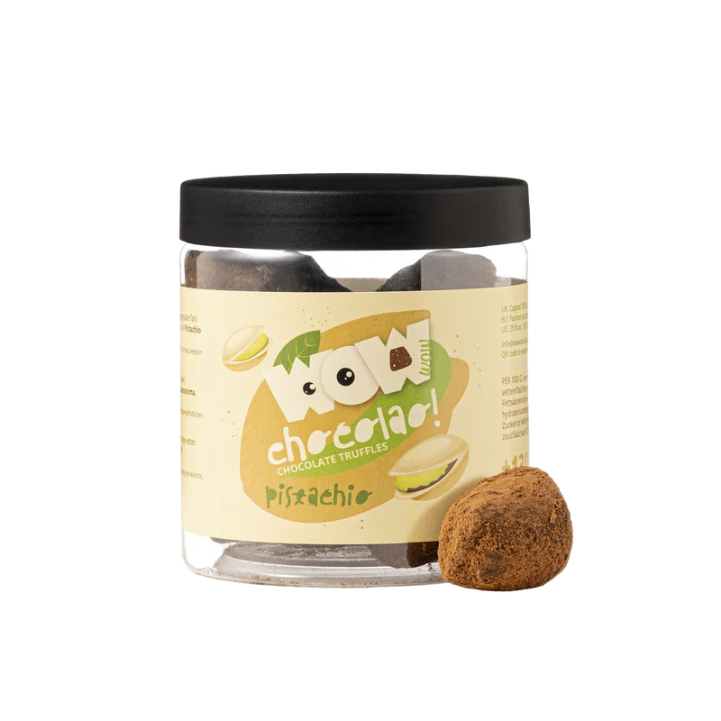 Pistachio Chocolate Truffles Gift Jar 130g | Gourmet Pistachio Chocolate