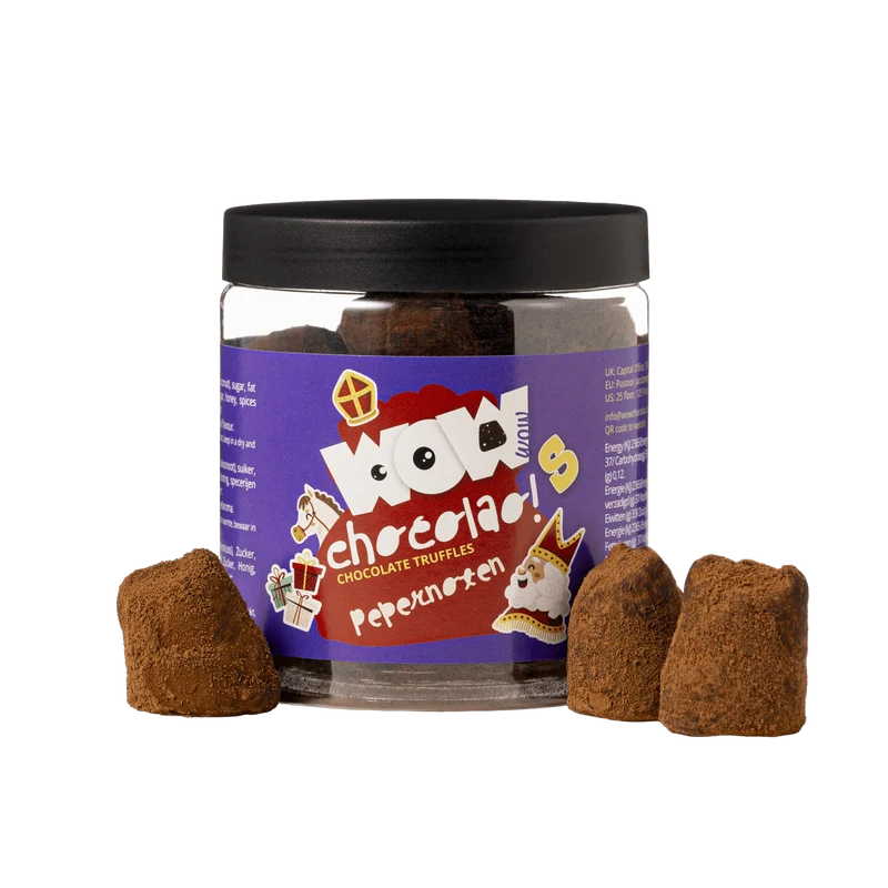 Pepernoten Chocolate Truffles Gift Jar 130g | Sinterklaas Chocolate