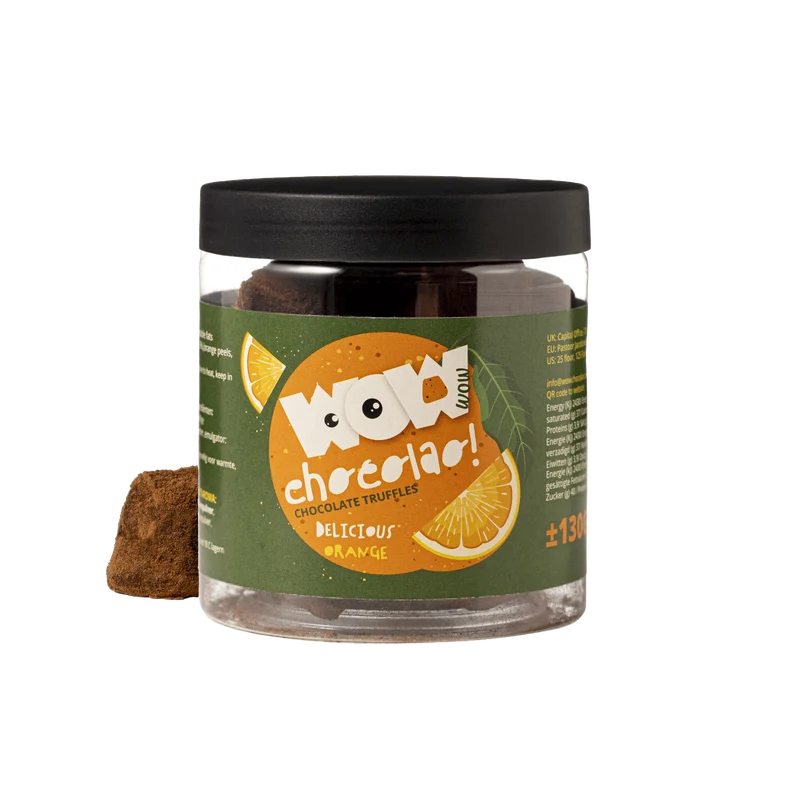Candied Orange Peel Chocolate Truffles Gift Jar 130g | Citrus Chocolate