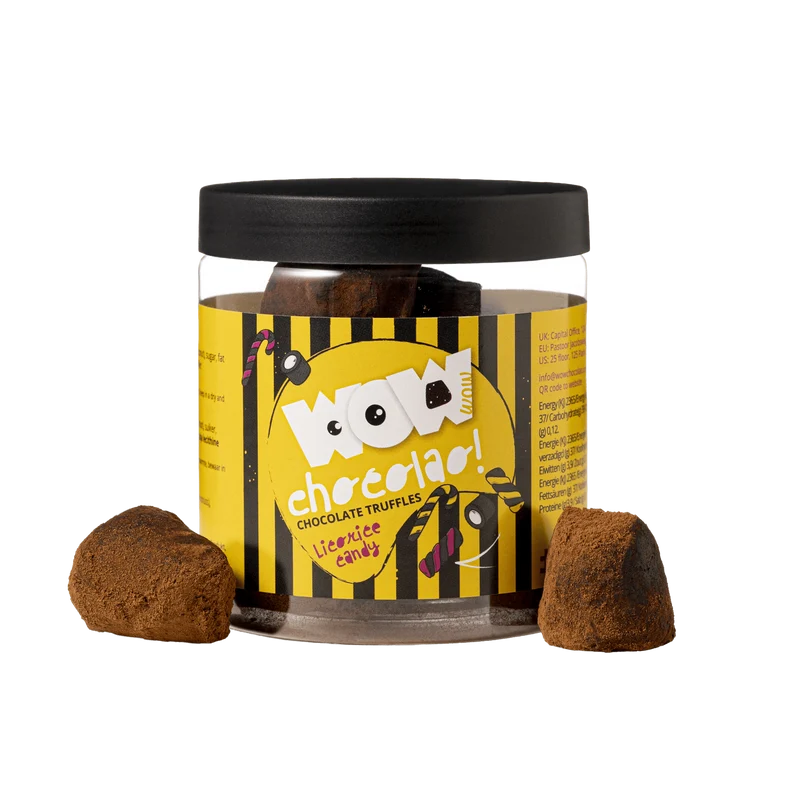 Liquorice Chocolate Truffles Gift Jar 130g | Gourmet Liquorice Chocolate