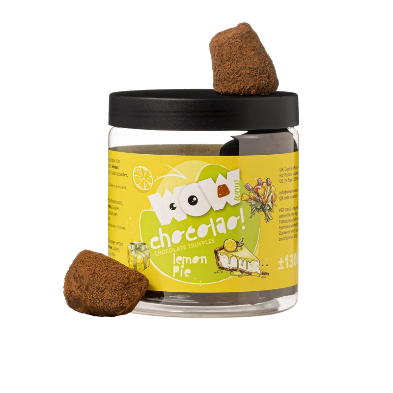 Lemon Pie Mother’s Day Truffles Gift Jar 130g | Floral Chocolate Gift