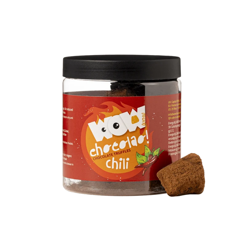 Chili Chocolate Truffles Gift Jar 130g | Spicy Gourmet Chocolate