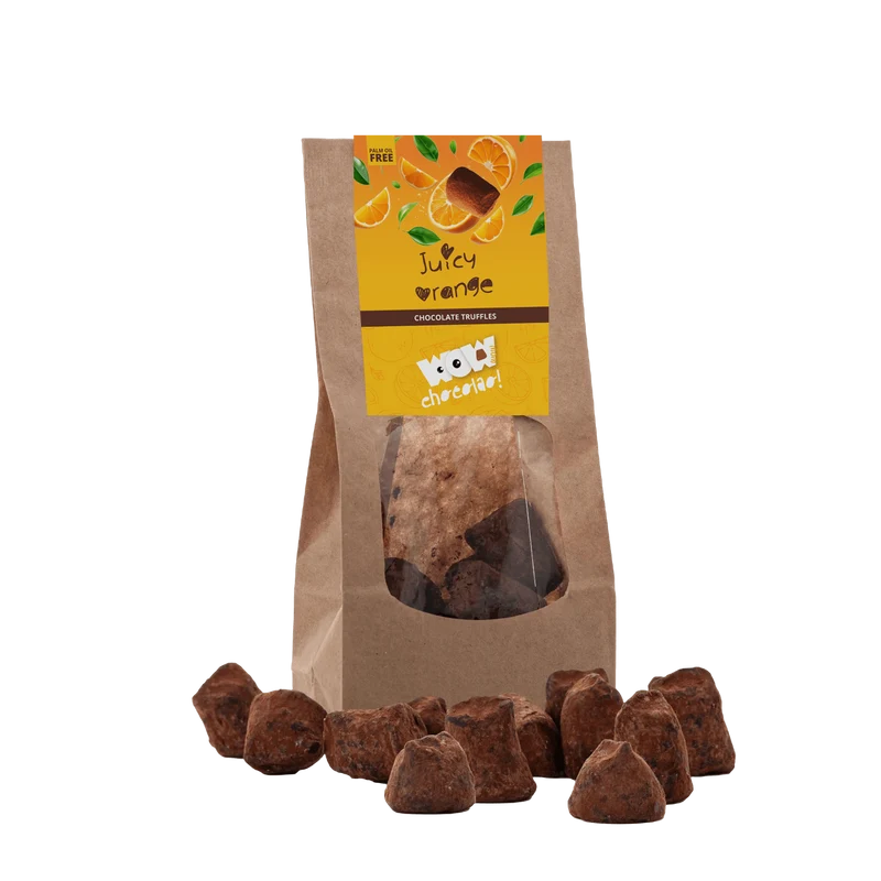 Juicy Orange chocolate truffles - Biodegradable bag 130g
