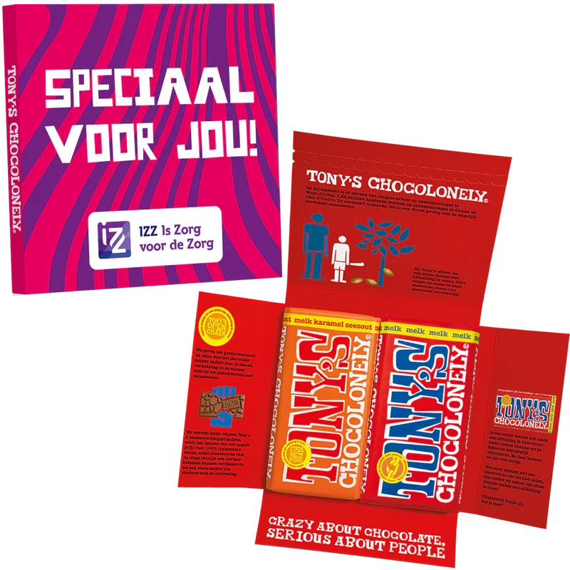 gepersonaliseerd cadeau met 2 chocoladerepen