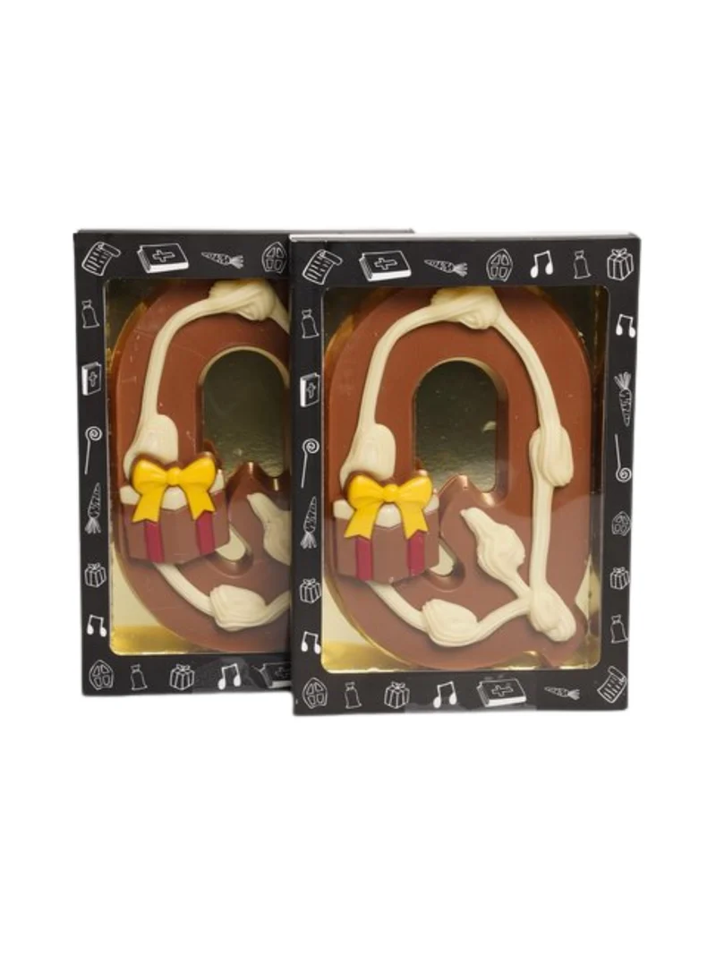 Luxe Gedecoreerde Melk Chocolade Letter Q 240 Gram