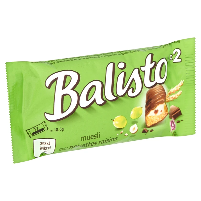 Balisto Muesli Chocolade Reep Doos 20 x 37 Gram