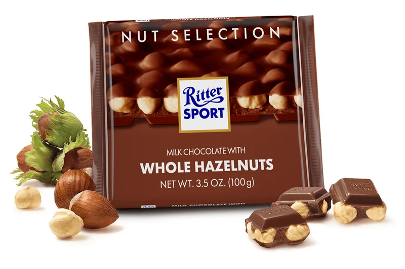 Ritter Sport Milk Whole Hazelnuts 100 Gram
