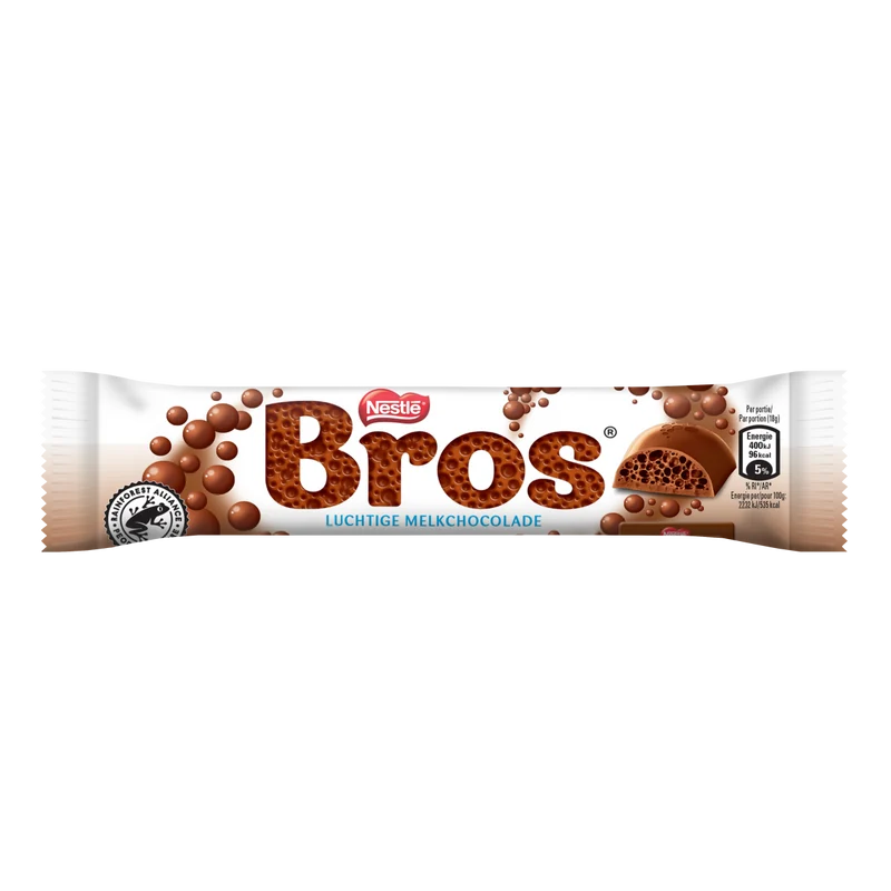 Bros Single Melk Chocolade Reep 24 Gram
