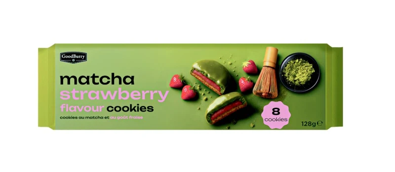 Matcha Strawberry Cookies 128 Gram
