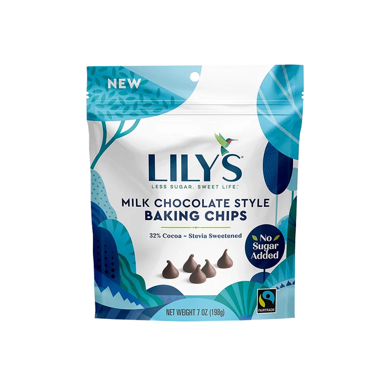 Lilys Less Sugar Baking Chips 7oz Resealable Bags