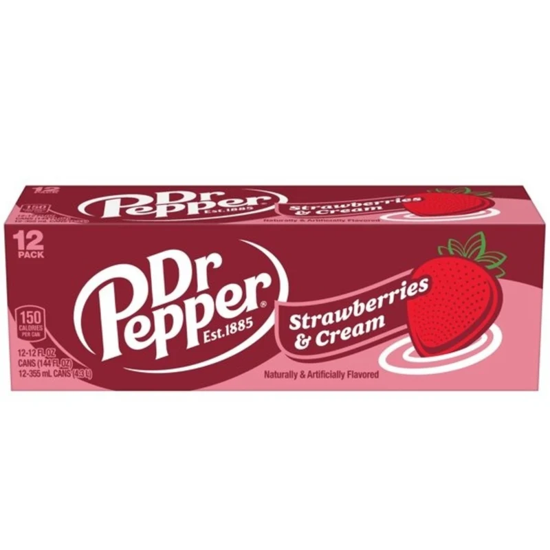 Dr Pepper Strawberries & Cream 12x355ML