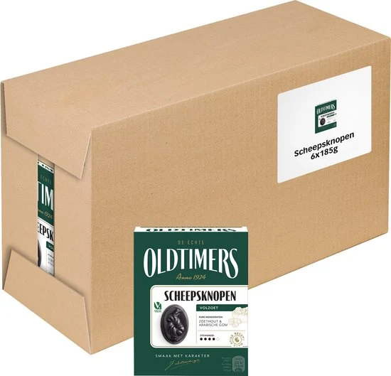 Oldtimers Scheepsknopen Doos 6 x 185 Gram