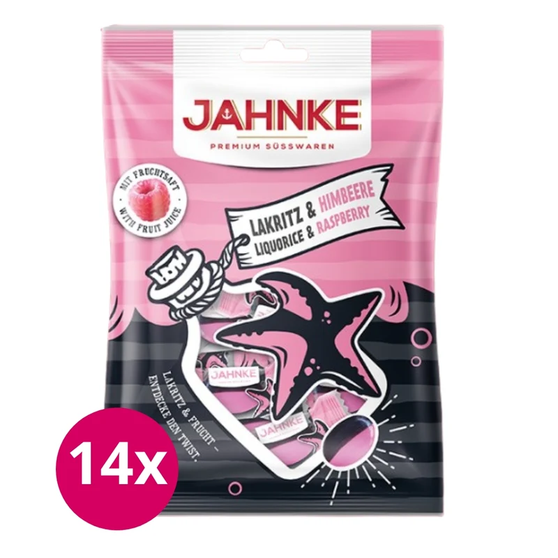 Jahnke Drop Framboos Doos 14 x 125 Gram