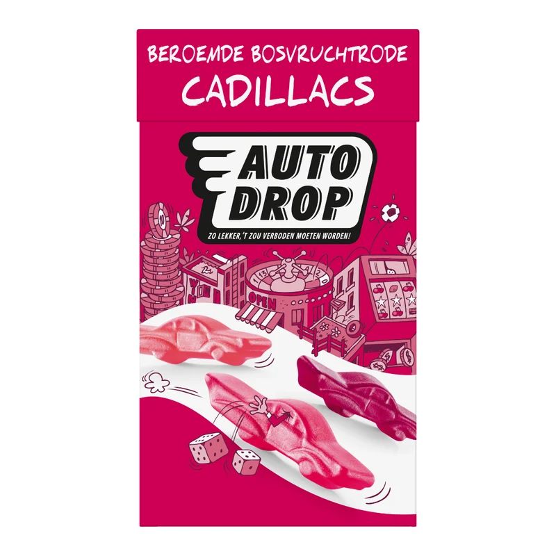 Autodrop Beroemde Bosvruchtrode Cadillacs (6x280 gram)