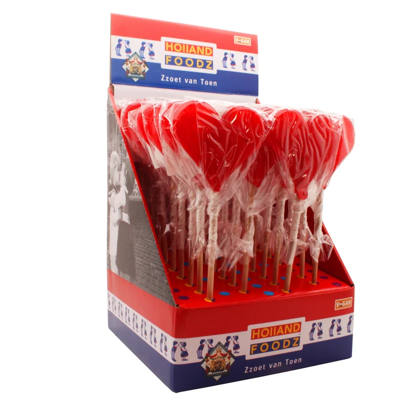 Hartvormige lolly's per stuk