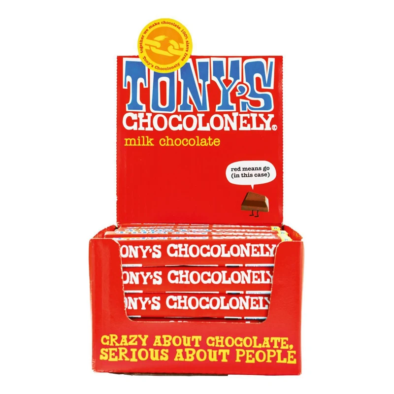 Tony's Chocolonely Milk Chocolate Deal Milk Chocolate, Ft 35x50G